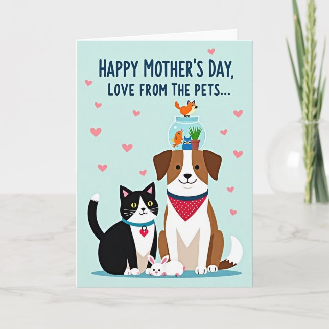Animal Companions Mothers Day Card (Front)