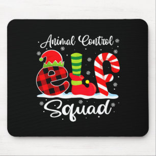 Animal Control Elf Squad Christmas Officer Matchin Mouse Pad