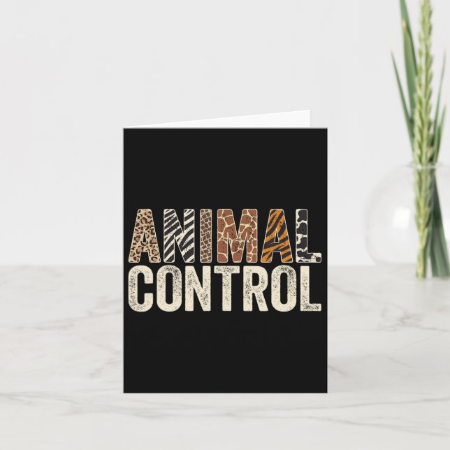 Animal Control Funny Halloween Costume Zoo Party M Card (Front)