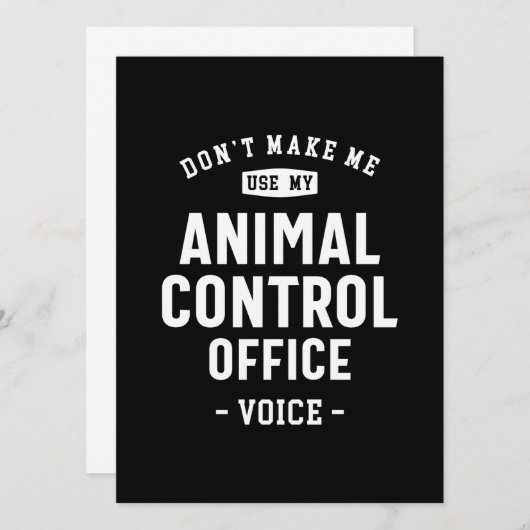 Animal Control Office Job Occupation Birthday Work (Front/Back)