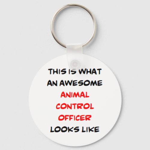 animal control officer awesome keychain