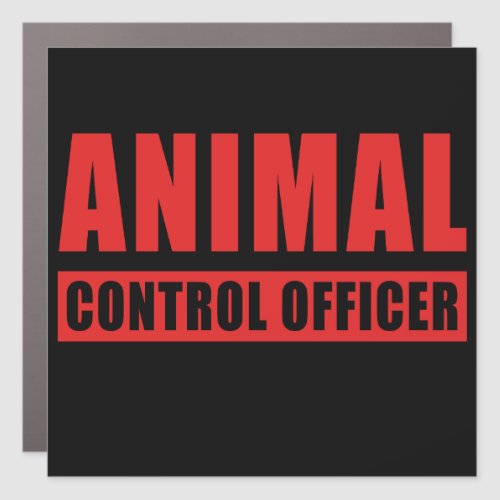 Animal Control Officer â Cute Patrol Uniform  Dog Car Magnet