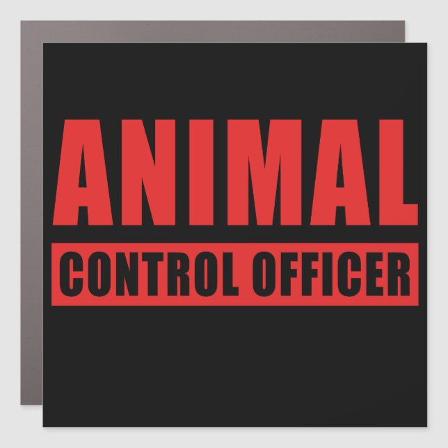Animal Control Officer – Cute Patrol Uniform & Dog Car Magnet (Front)