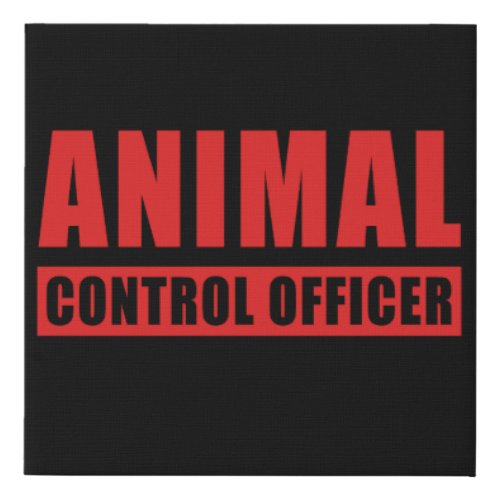 Animal Control Officer â Cute Patrol Uniform  Dog Faux Canvas Print