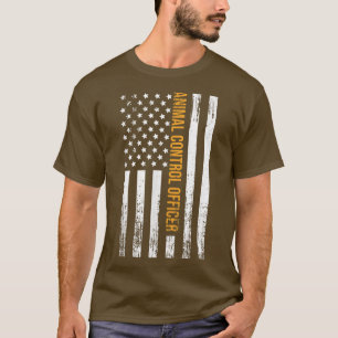 Animal Control Officer Flag Wildlife Rescue Patrol T-Shirt