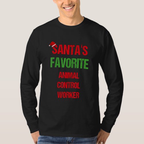 Animal Control Worker Funny Pajama Christmas  T_Shirt
