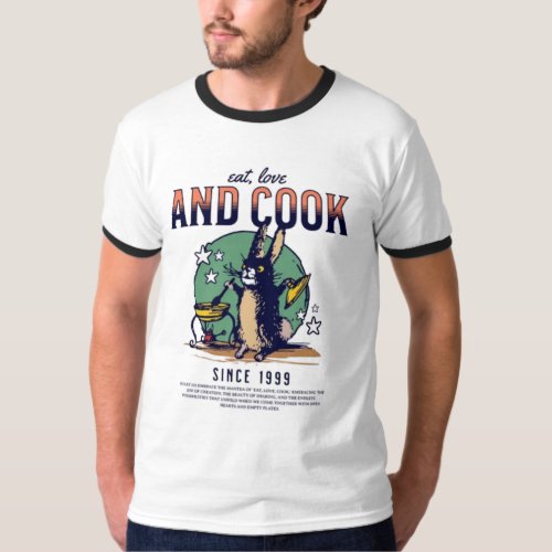 animal cook ringer short  T_Shirt