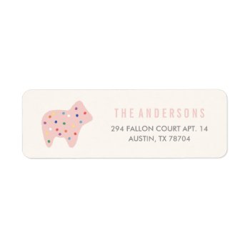 Animal Cookie Address Label - Bubblegum by AmberBarkley at Zazzle