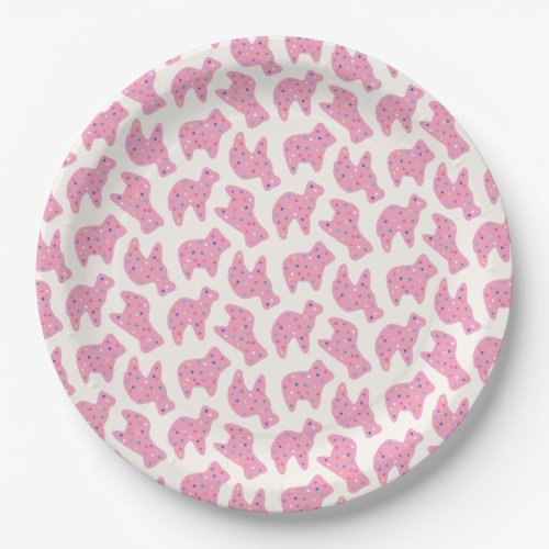 Animal Cookie Birthday Party Paper Plate _ Magenta