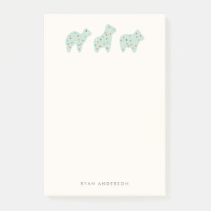 Animal Cookie Parade Kid's Post-it - Mint Post-it Notes