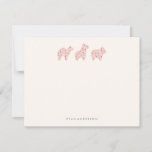 Animal Cookie Parade Kid&#39;s Stationery - Strawberry Note Card at Zazzle
