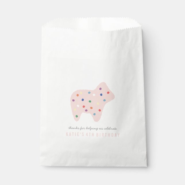 Animal Cookie Party Favor Bag - Bubblegum (Front)