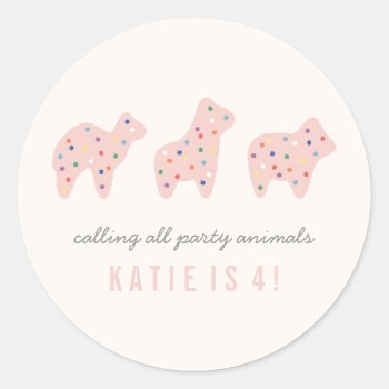 Animal Cookie Sticker - Bubblegum by AmberBarkley at Zazzle