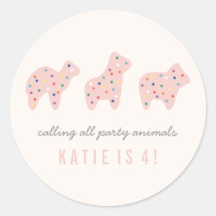 Animal Cookie Sticker - Bubblegum