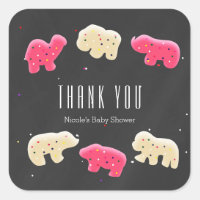 Animal Cookies Baby Shower Party Favor Stickers