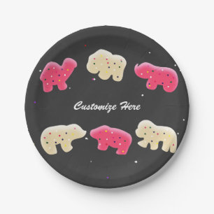 Animal Cookies Sprinkles 1st Birthday Party Paper Plates