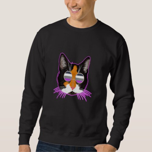 Animal   Cool Demisexual Ace Cat Asexual Sweatshirt