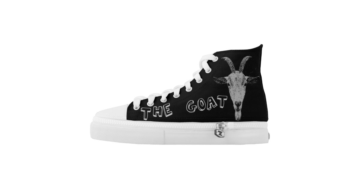 Animal cool gift Goat black sneakers shoes | Zazzle
