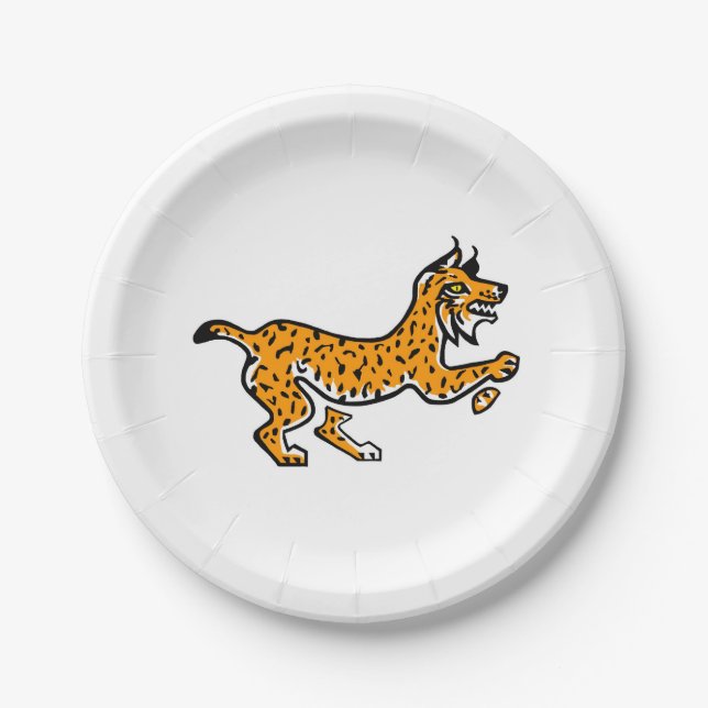 Animal- Cool Iberian LYNX  - Wildlife - Party Paper Plates (Front)