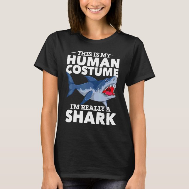 Animal  Costume Party Ocean Animal  Shark T-Shirt (Front)