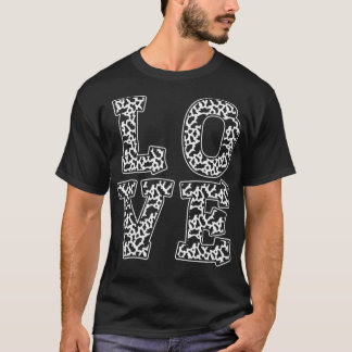 Animal Cow Print Love Cow Pattern Cow T-Shirt