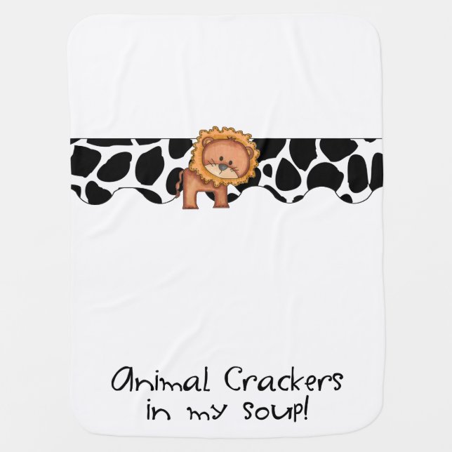 Animal Crackers In My Soup Baby Blanket (Front)