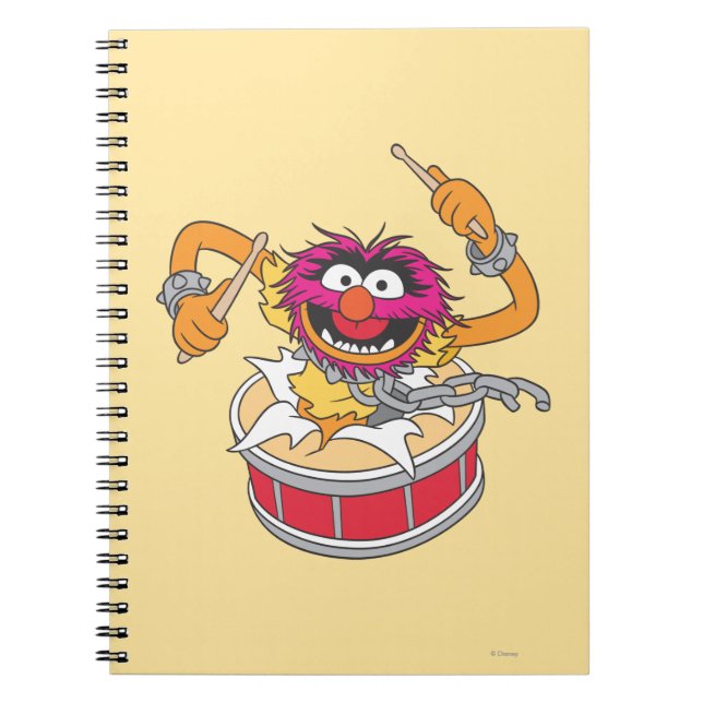 Animal Crashing Through Drums Notebook (Front)