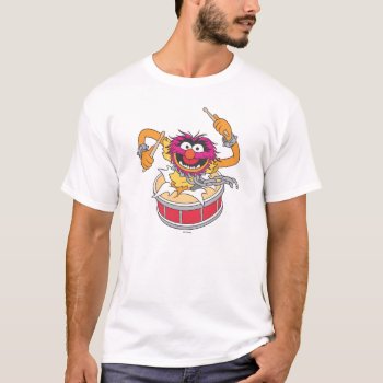 Animal Crashing Through Drums T-shirt by muppets at Zazzle