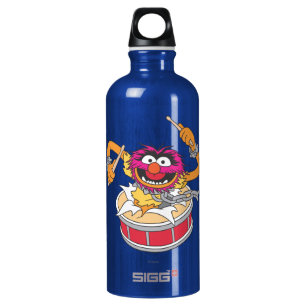 Animal Crashing Through Drums Water Bottle