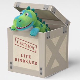 Animal Crate Dinosaur Jurassic Birthday Favor Boxes