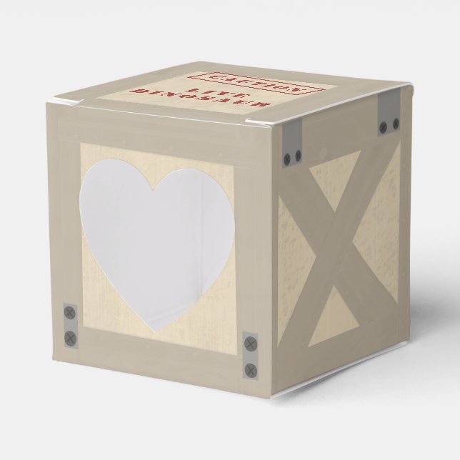 Animal Crate Dinosaur Prehistoric Birthday Favor Boxes (Front Side)
