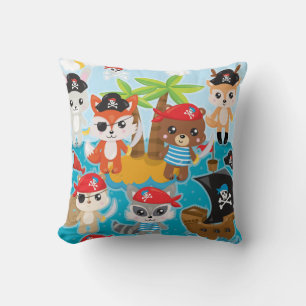 Animal Crew Pirate Throw Pillow