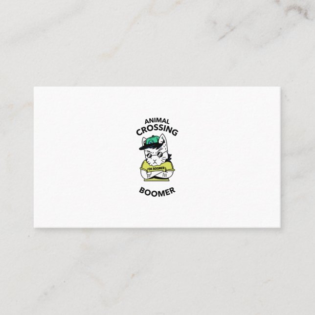 Animal crossing boomer business card (Front)