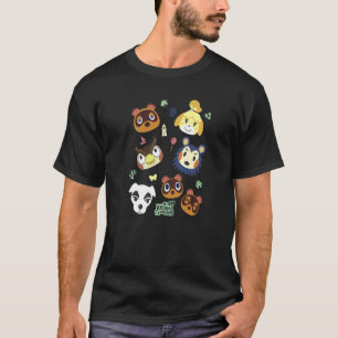 Animal Crossing Group Big Face Poster T-Shirt