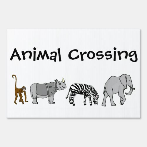 Animal Crossing Jungle Animal Sign