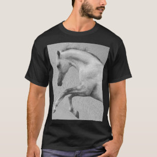 Animal Curvet Horse Template Mens Black Modern T-Shirt
