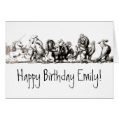 Animal Cute Art Unicorn Elephant Lion Zoo (Front Horizontal)