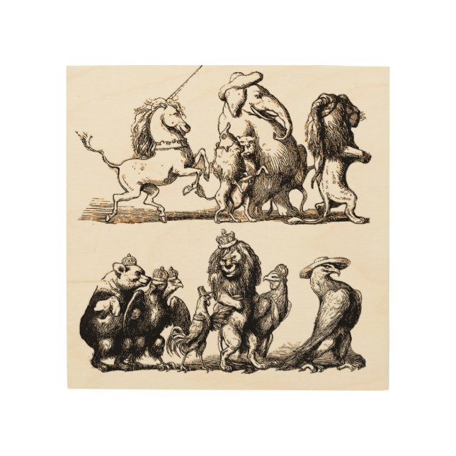 Animal Cute Art Unicorn Elephant Lion Zoo (Front)
