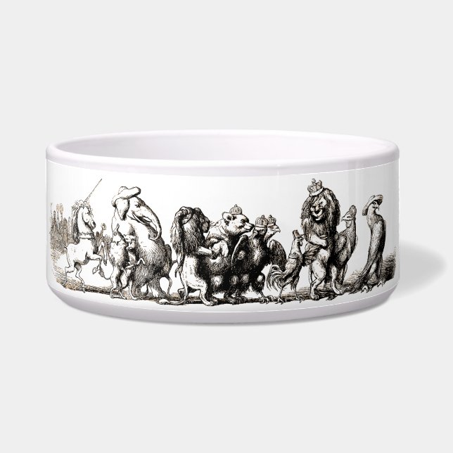 Animal Cute Art Unicorn Elephant Lion Zoo Bowl (Front)