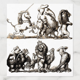 Animal Cute Art Unicorn Elephant Lion Zoo Envelope Liner