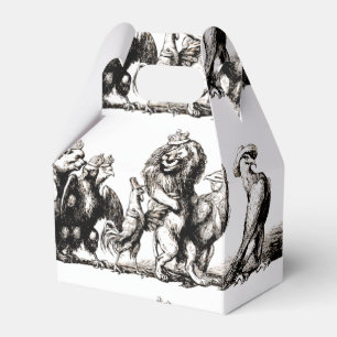 Animal Cute Art Unicorn Elephant Lion Zoo Favor Boxes