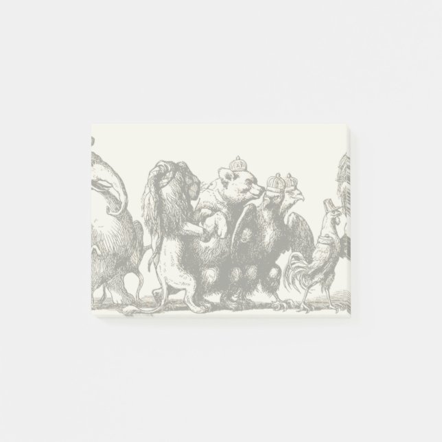 Animal Cute Art Unicorn Elephant Lion Zoo Post-it Notes (Front)