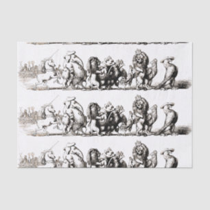 Animal Cute Art Unicorn Elephant Lion Zoo Tissue Paper