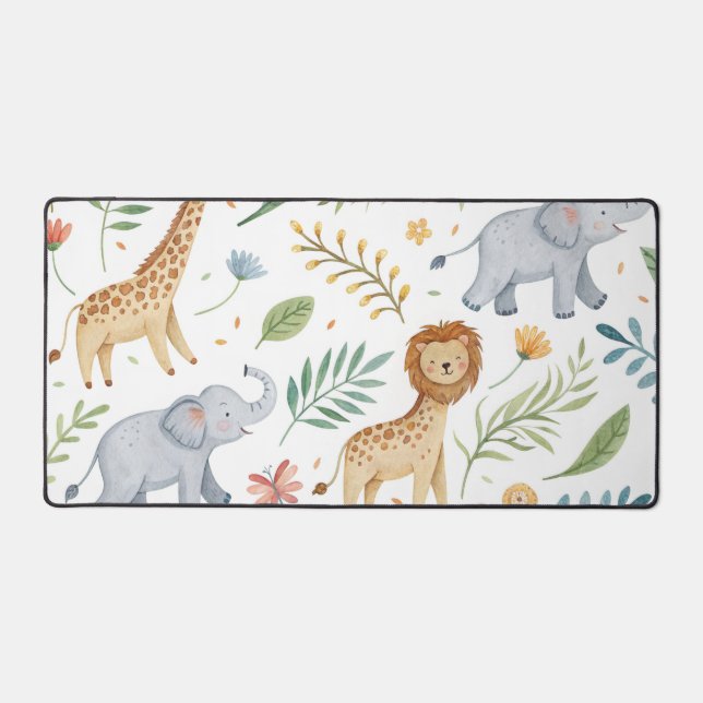 Animal cute colorful desk mat (Front)