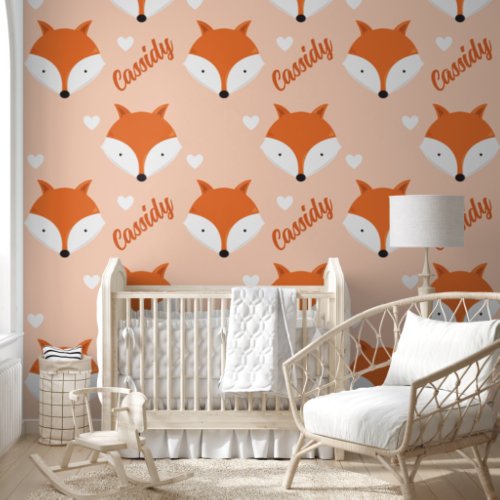 Animal Cute Fox Kids Name Wallpaper