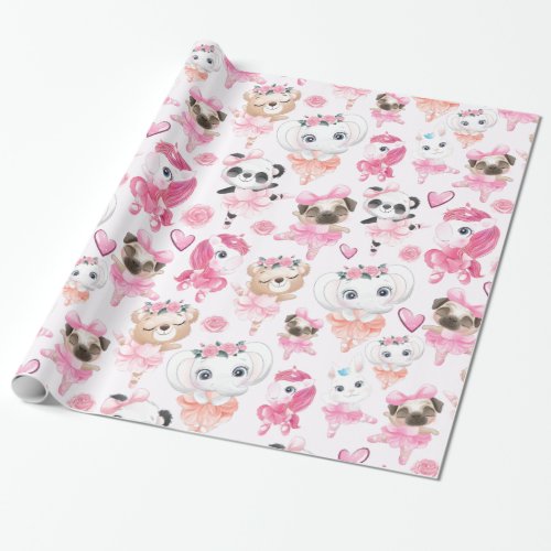 Animal Dancing Wrapping Paper