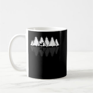 Animal Deer Trees Outdoor Nature Wildlife Reflecti Coffee Mug