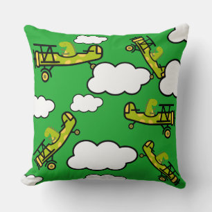 Animal Dinosaur Pilot Nursery Art Throw Pillow