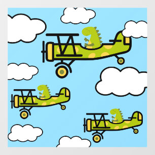 Animal Dinosaur Pilot Nursery Art Wall Decal
