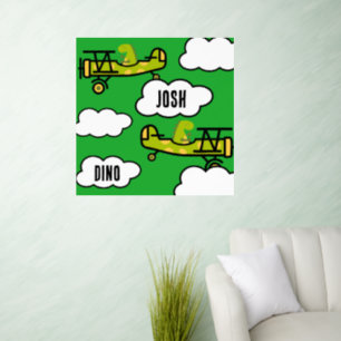 Animal Dinosaur Pilot Nursery Art Wall Decal